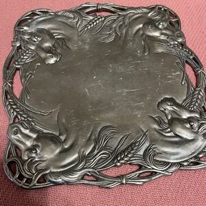 vintage Arthur Court cast aluminum square serving tray 1999